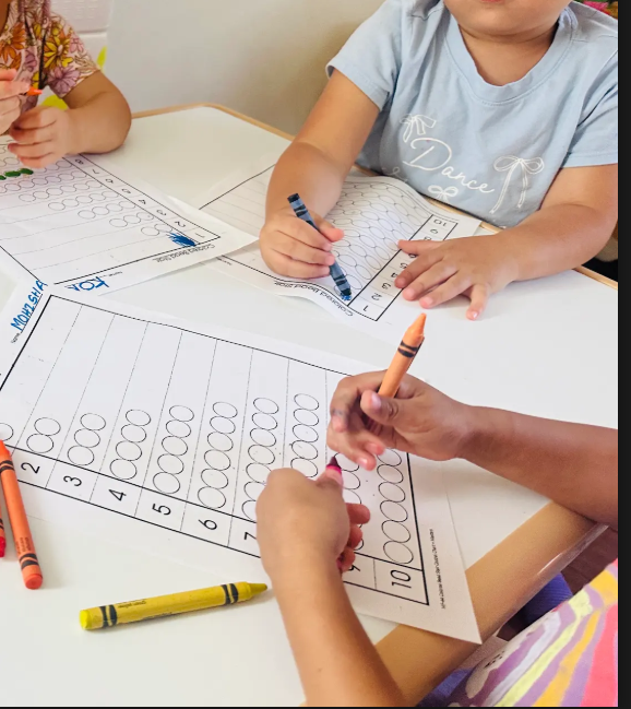 A child practicing Arts & Crafts at Little Learners Childcare